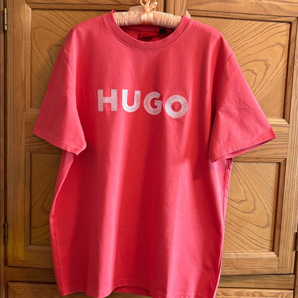 HUGO  Men Coral T-Shirt